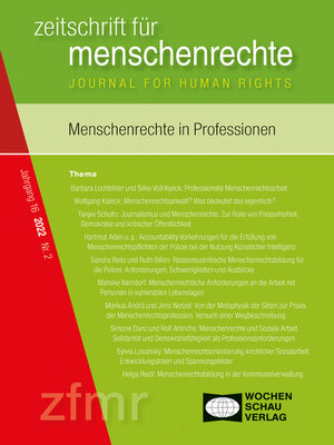 cover image of Menschenrechte in Professionen